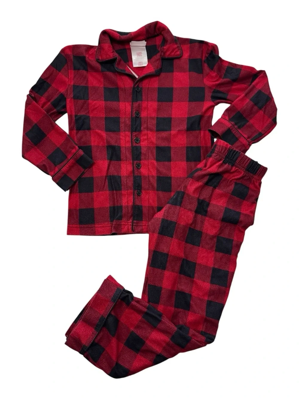 Wondershop Red and Black Buffalo Plaid Kids Pajama Set Size 6